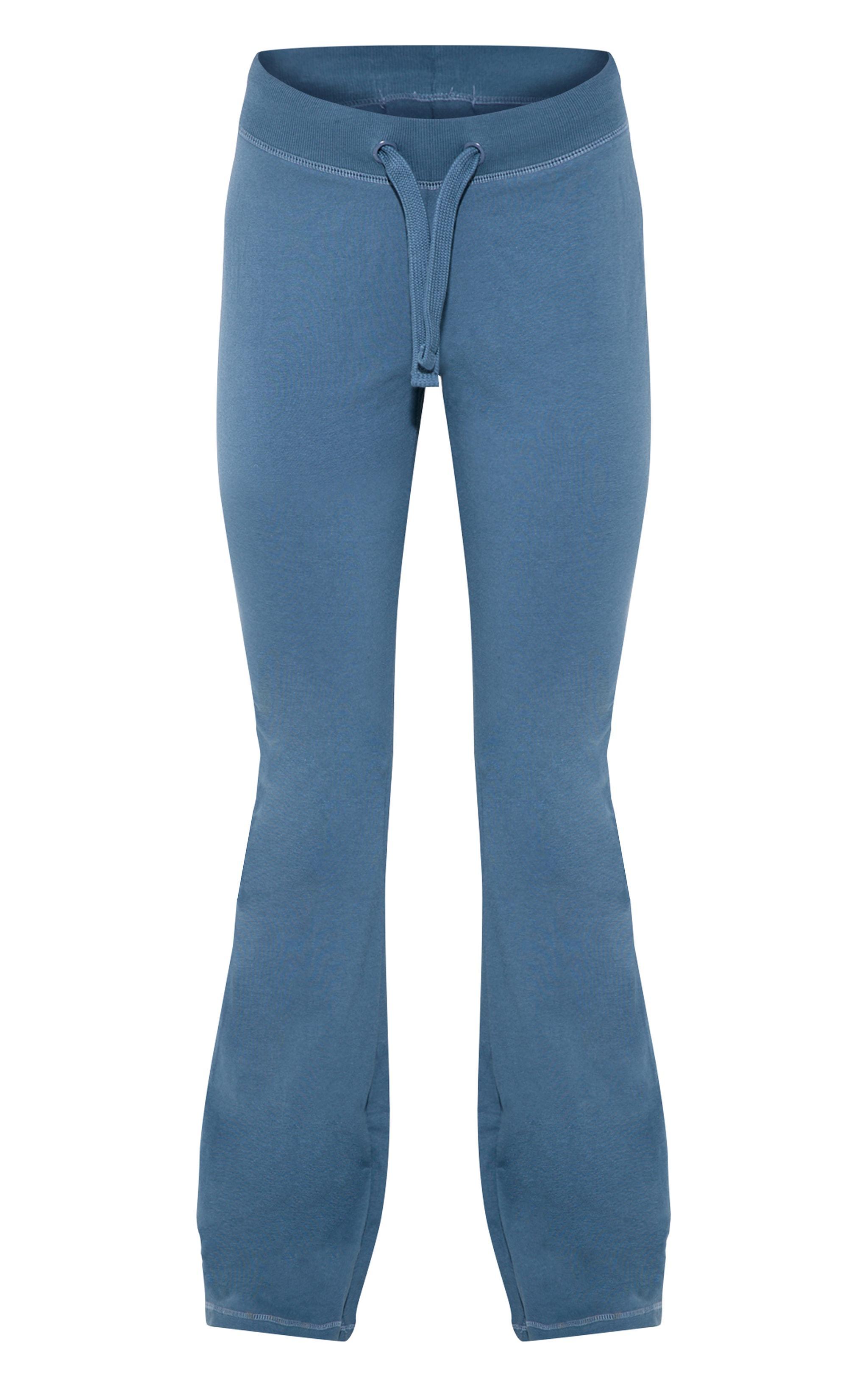 Midnight Blue Low Rise Skinny Flare Pants Product Image