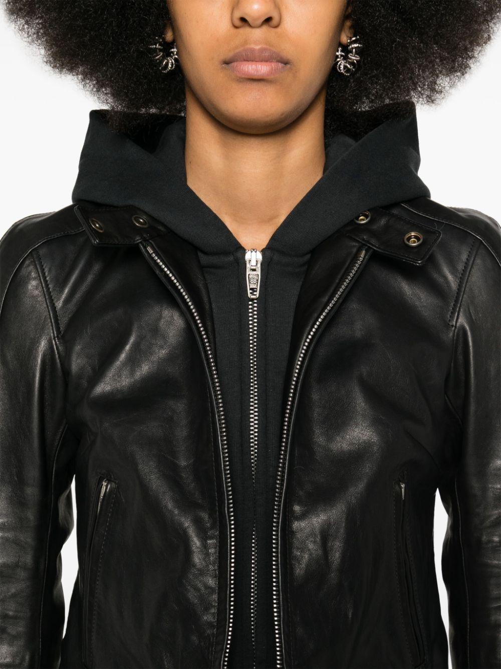 BALENCIAGA Lederjacke Im Lagen-look In Black Product Image