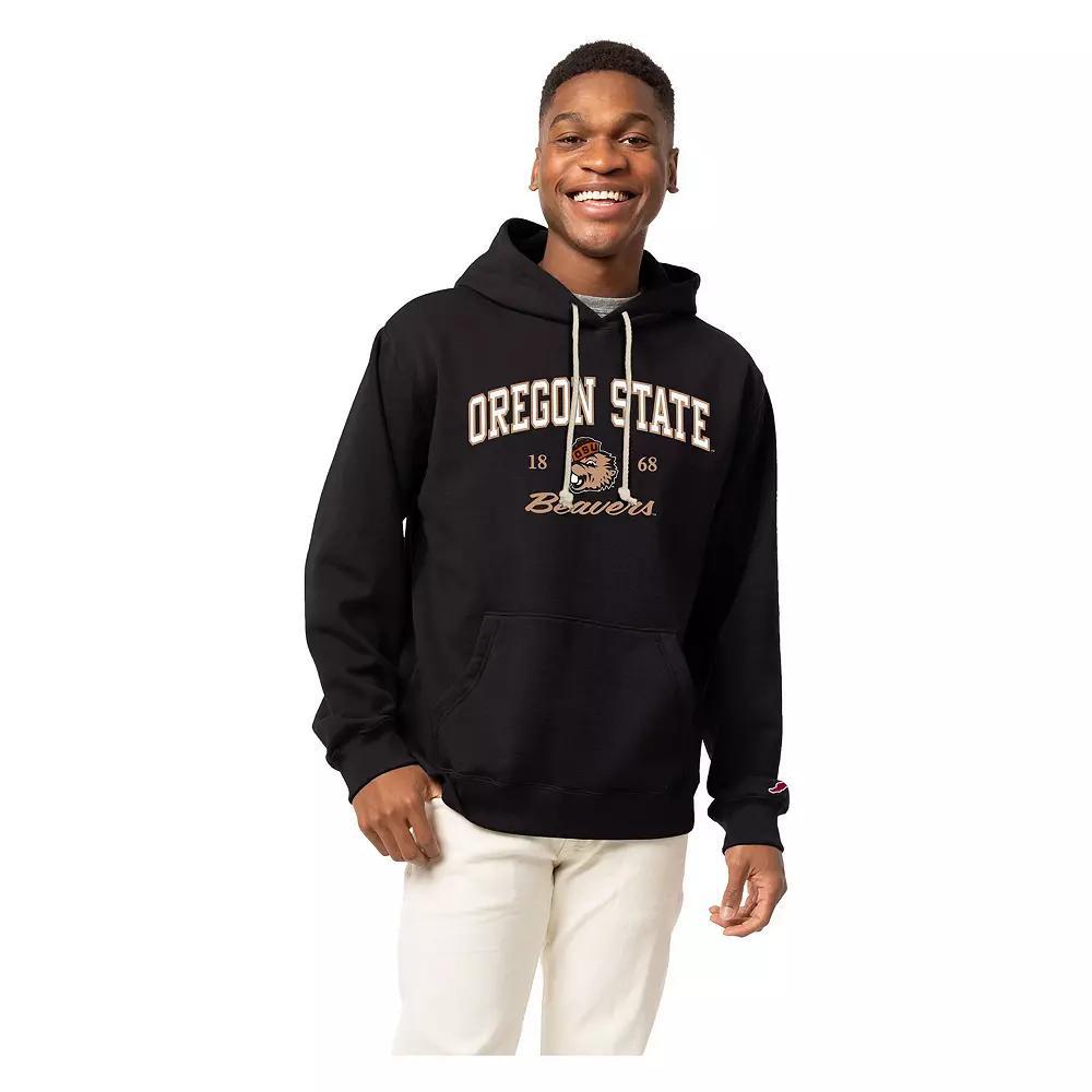 Men's League Collegiate Wear Black Oregon State Beavers Arch Script Essential Fleece 2.0 Pullover Hoodie,  Product Image