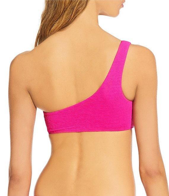 GB Solid Scrunchie Textured Classic Hipster Swim Bottom Product Image