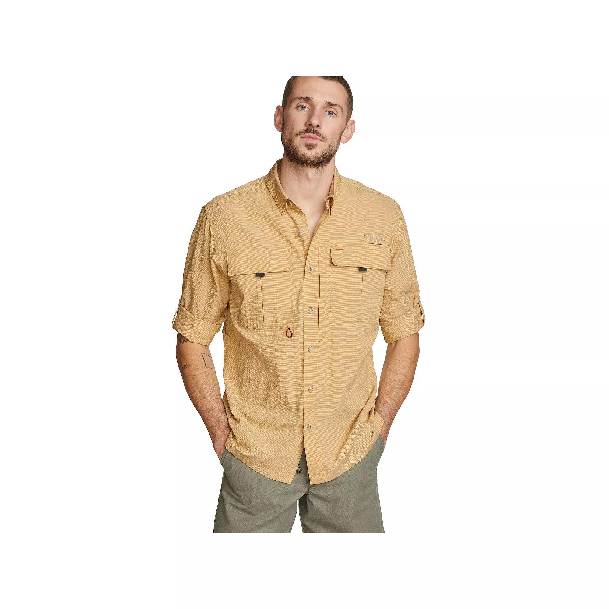 Men's Eddie Bauer Long Sleeve UPF Guide 2.0 Shirt, Size: Large, Alaska Gold Product Image