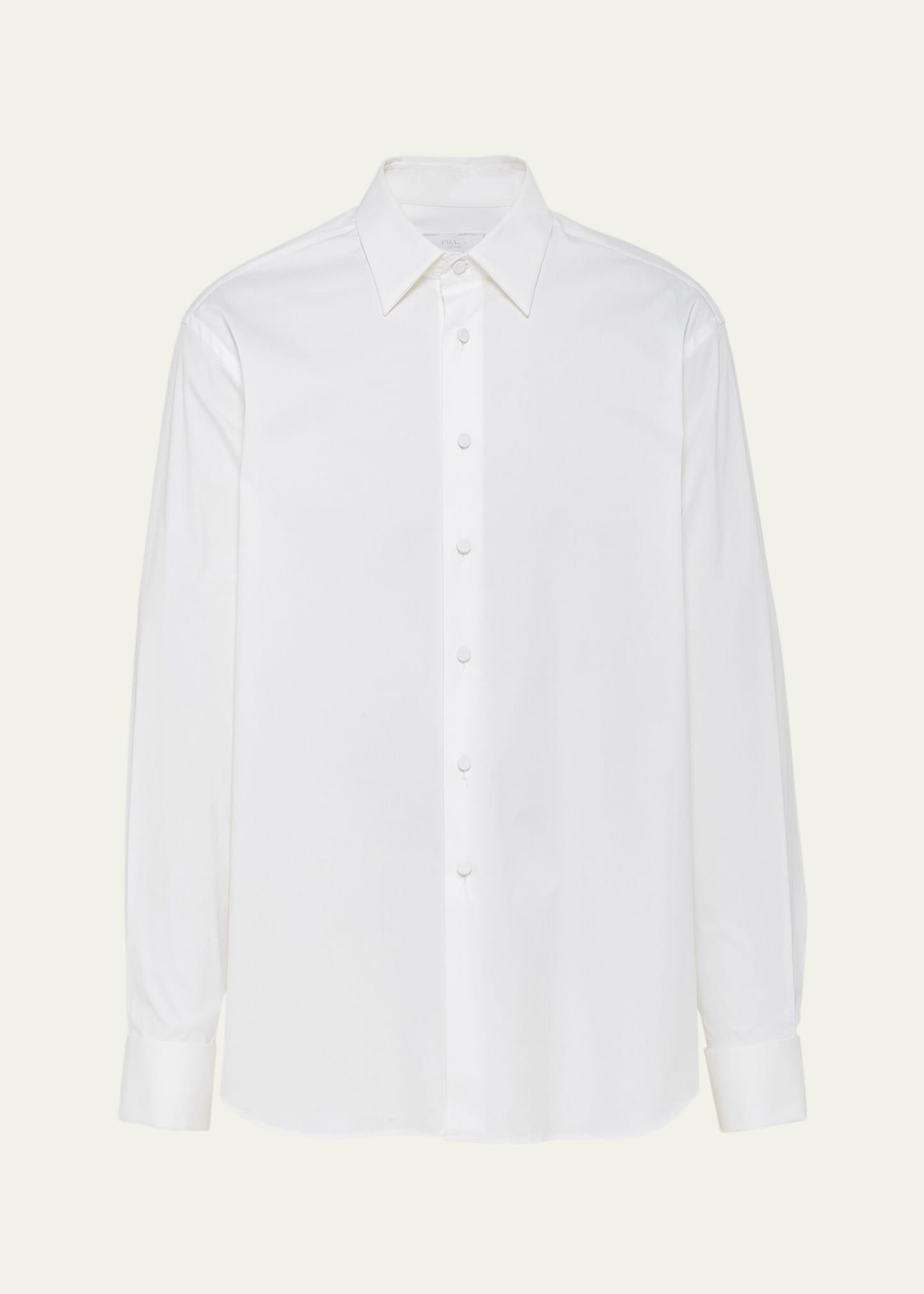 Mens Poplin Stretch Smoking Shirt Product Image