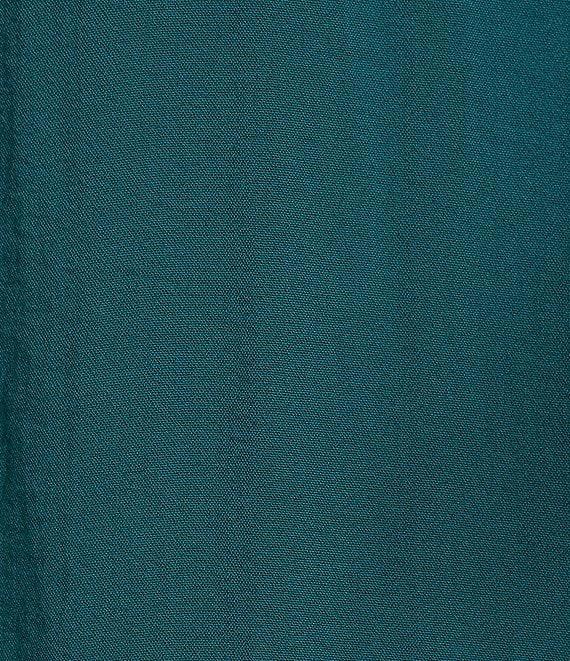 John Mark Woven Point Collar Neck 3/4 Sleeve Single Button Pullover Tunic Product Image