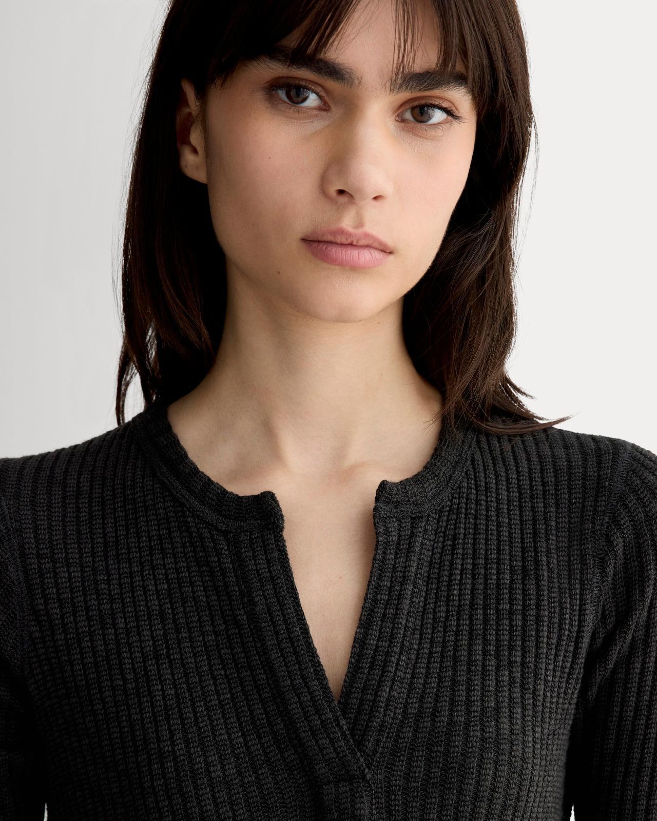 Womens Rib-Knit Henley Dress by Everlane Product Image