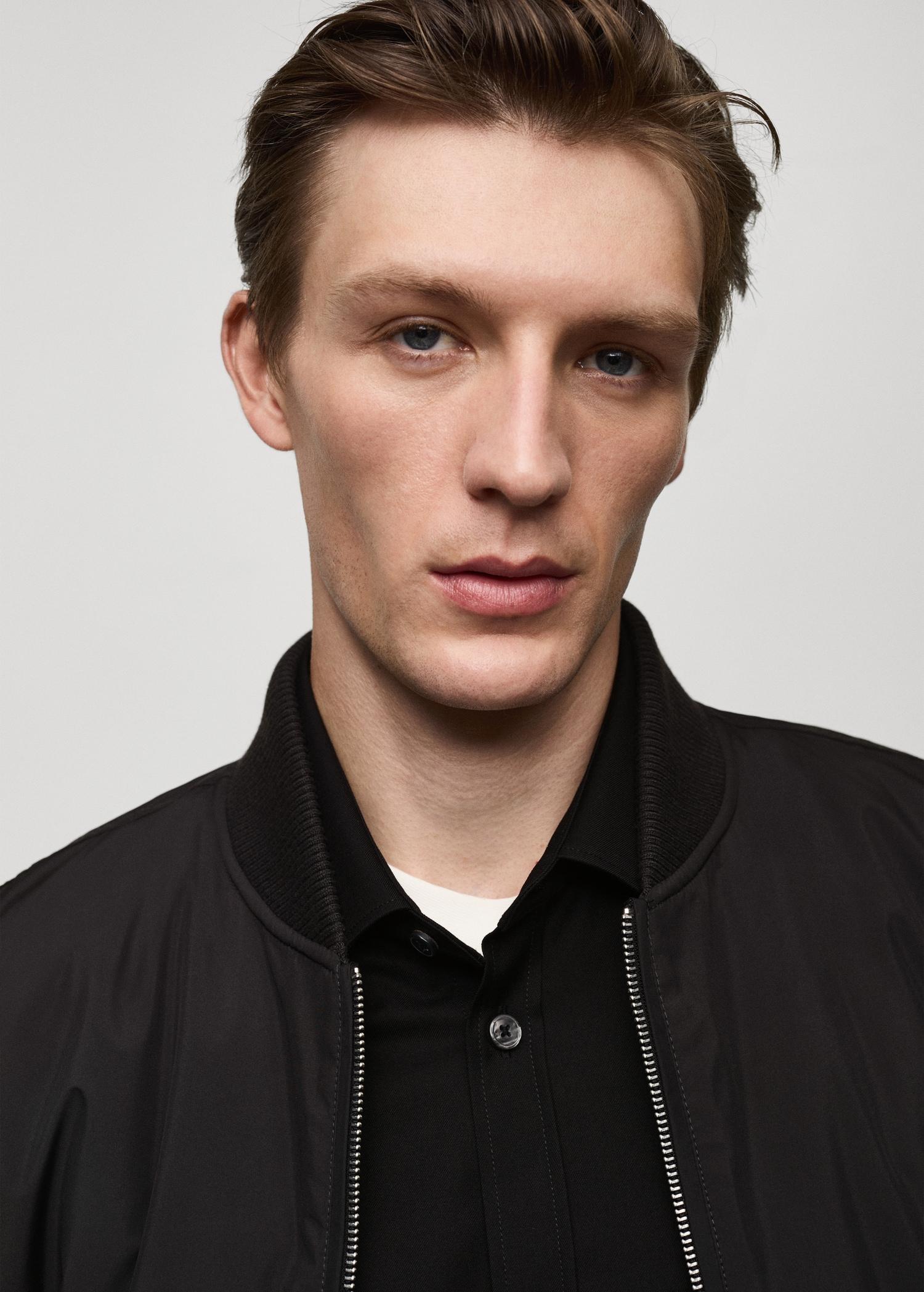 Regular fit quilted bomber - Men | MANGO USA Product Image