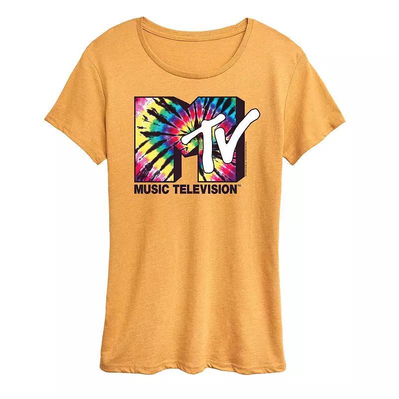 Womens MTV Tie Dye Logo Graphic Tee, Girls Product Image