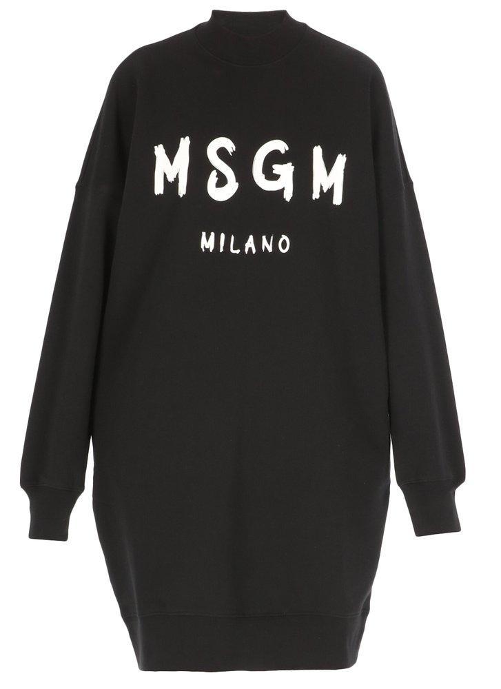 MSGM Logo Printed Mock In Black Product Image