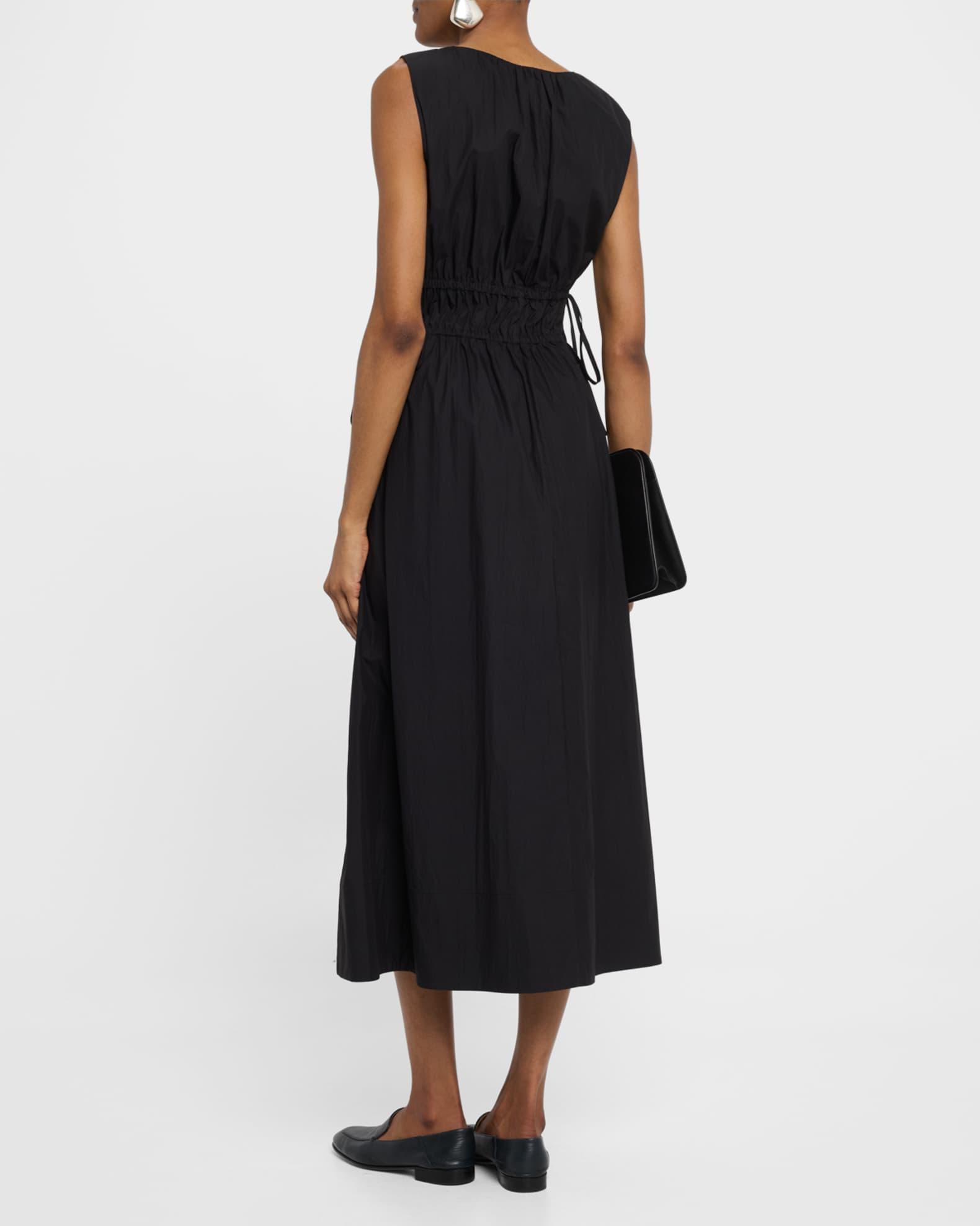 Sleeveless Gathered-Waist Midi Dress Product Image