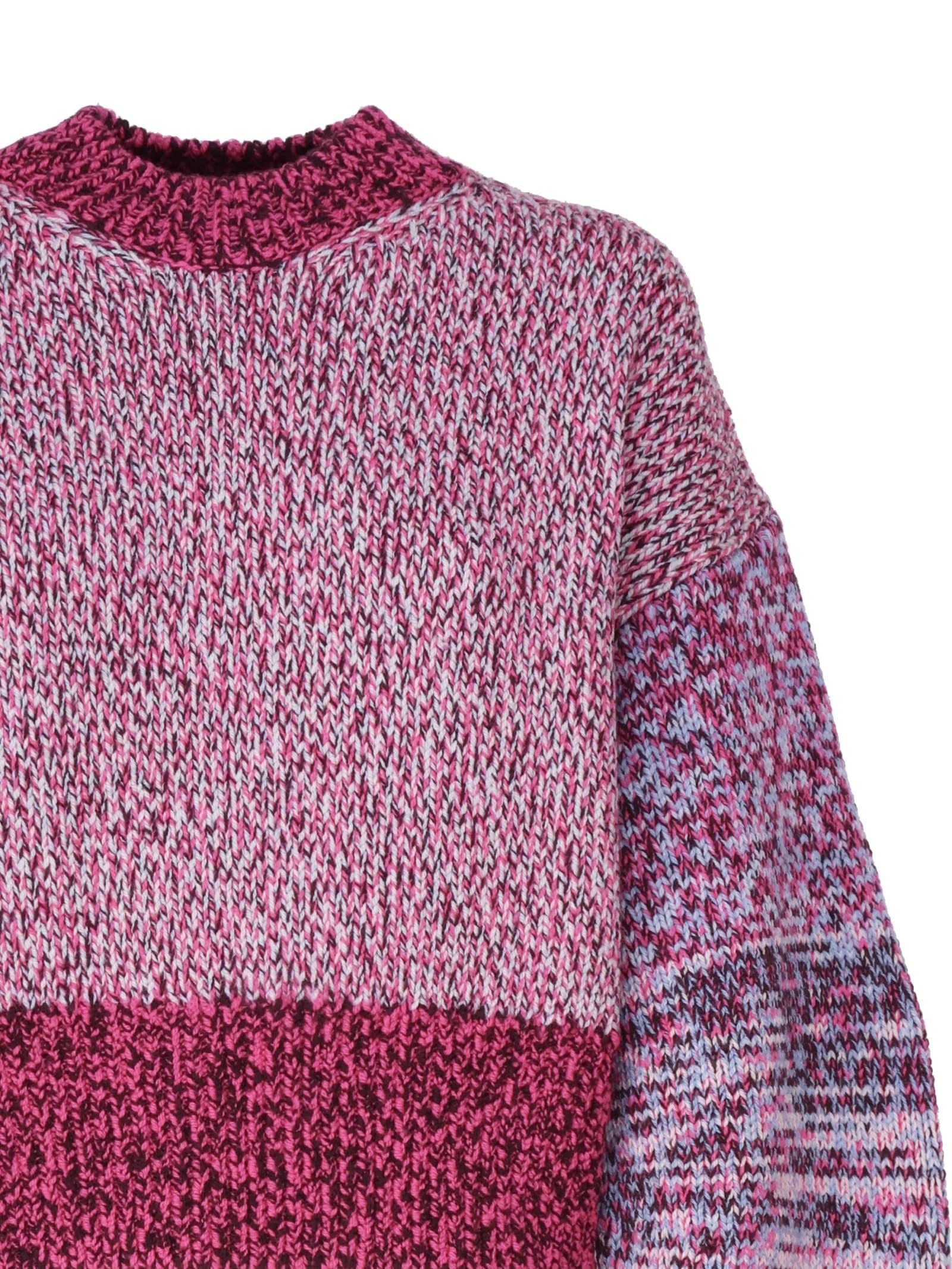 LOEWE Puff Sleeve Sweater In Pink Product Image