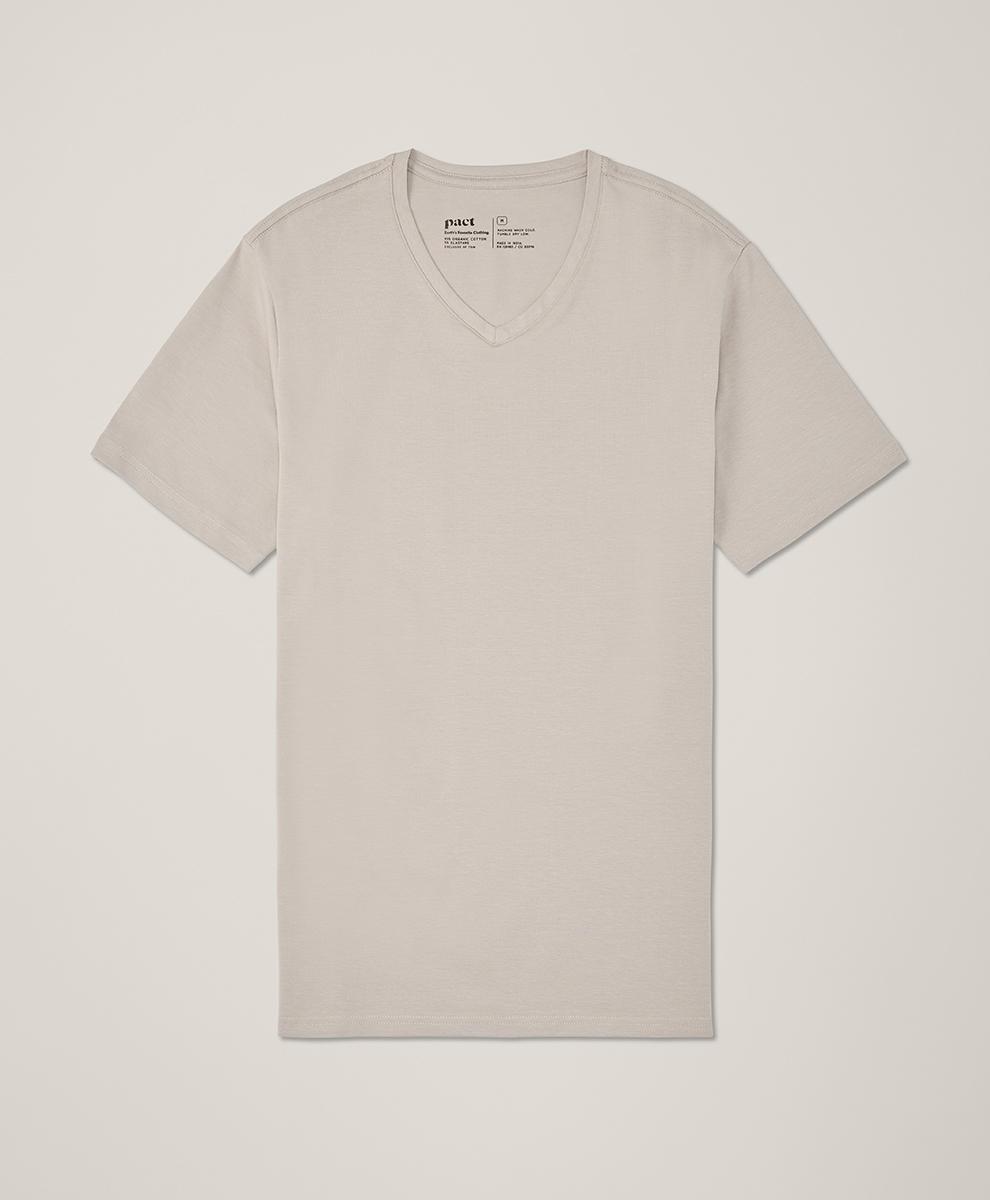 Mens Luxe Stretch Jersey Slim V-Neck Tee 2XL Product Image