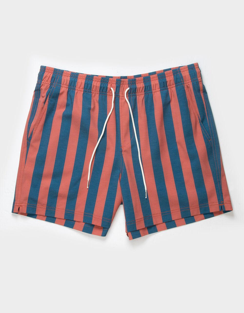 RSQ Mens 2 Color Stripe 5" Swim Shorts Product Image