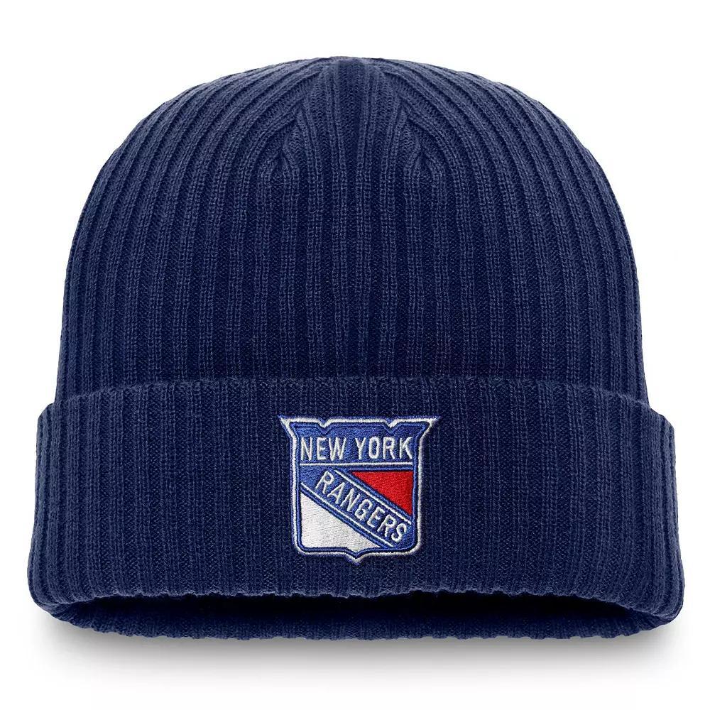 Men's Fanatics Navy New York Rangers Component Cuffed Knit Hat, Ran Blue Product Image