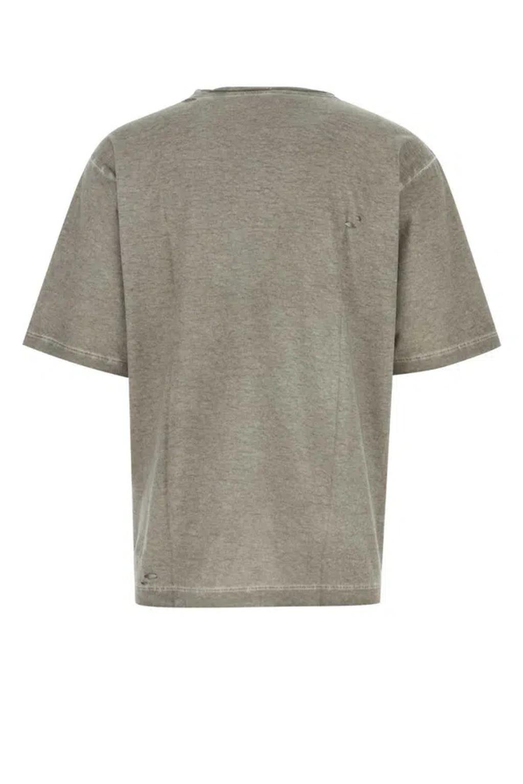 T-shirt Im Distressed-look In Gray Product Image