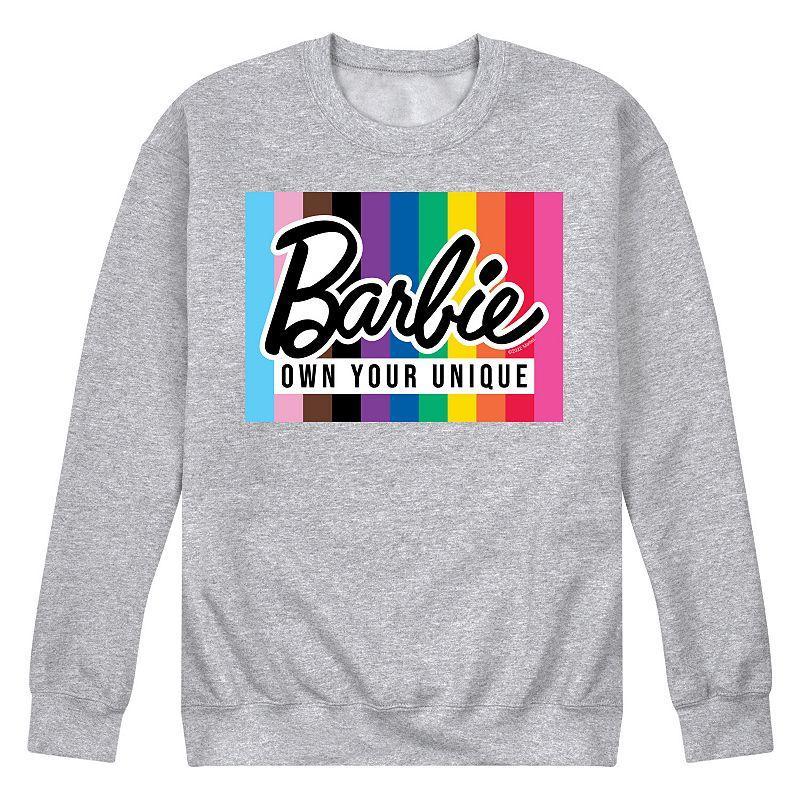 Men's Barbie Own Your Unique Graphic Fleece, Size: XXL, Gray Product Image