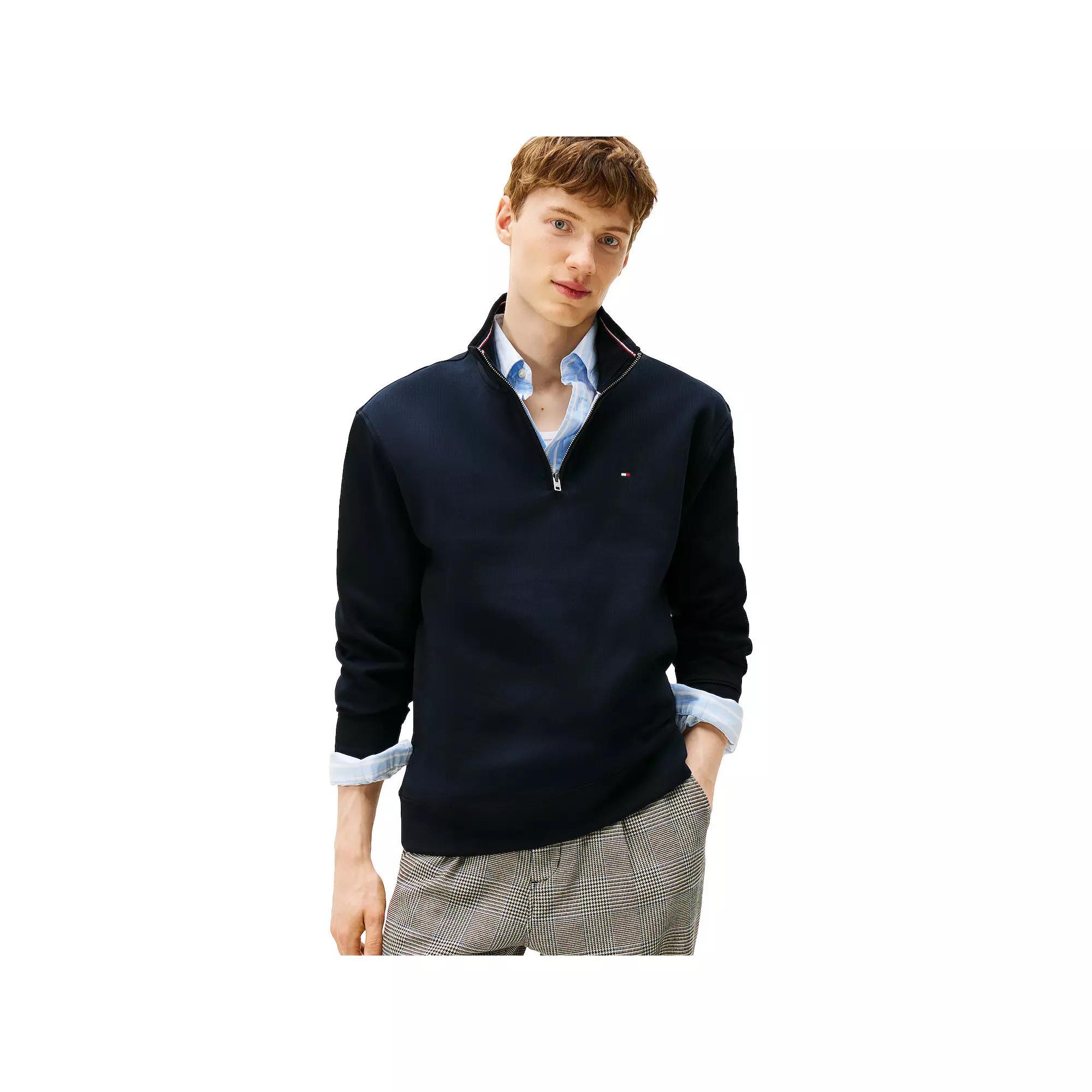 Men's Tommy Hilfiger Logo Quarter-Zip Top,  Product Image