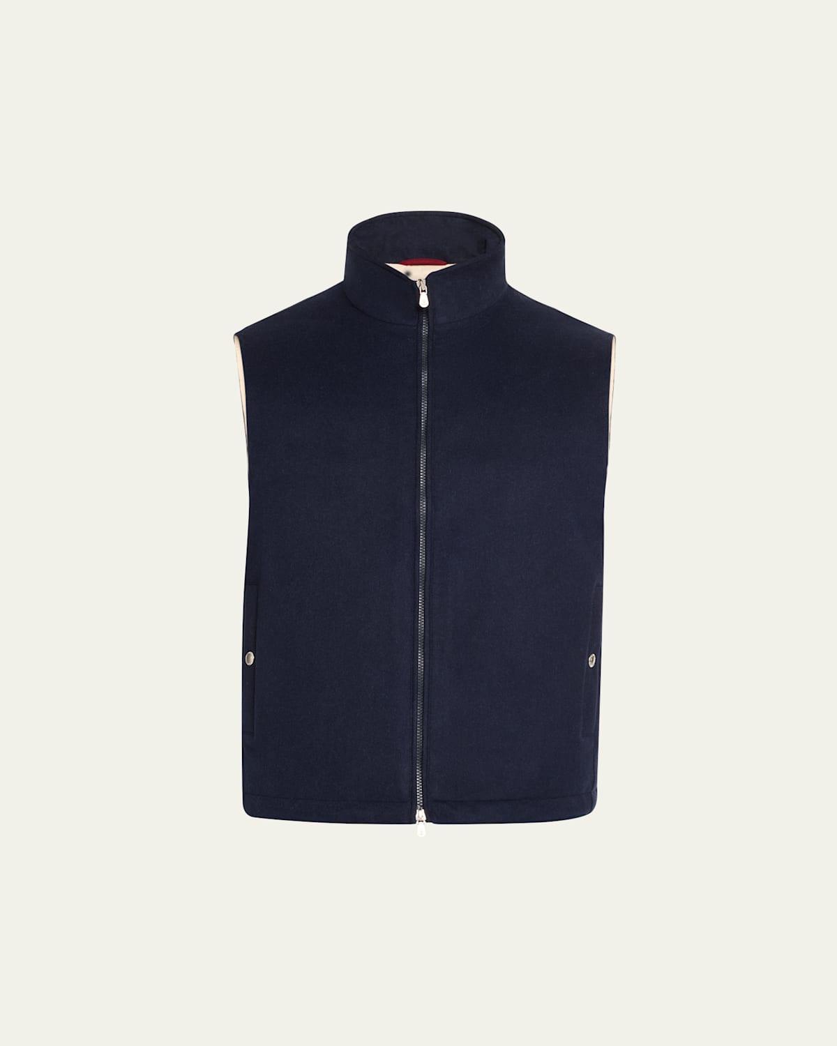 Mens Wool Padded Full-Zip Vest Product Image