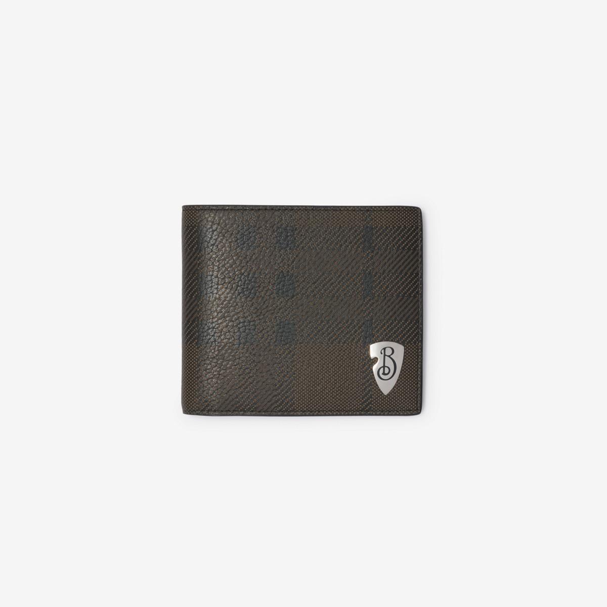 BURBERRY B Shield Bifold Wallet In Brown Product Image