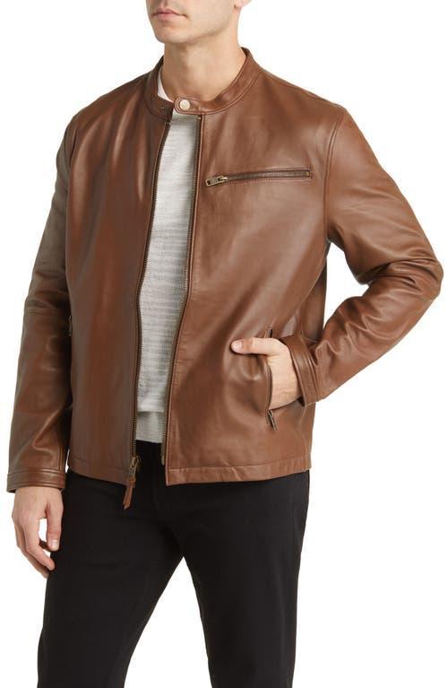 Frye Mens Classic Leather Cafe Racer Jacket Product Image