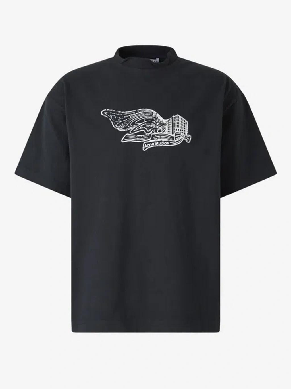 ACNE STUDIOS Black Graphic T-shirt Product Image