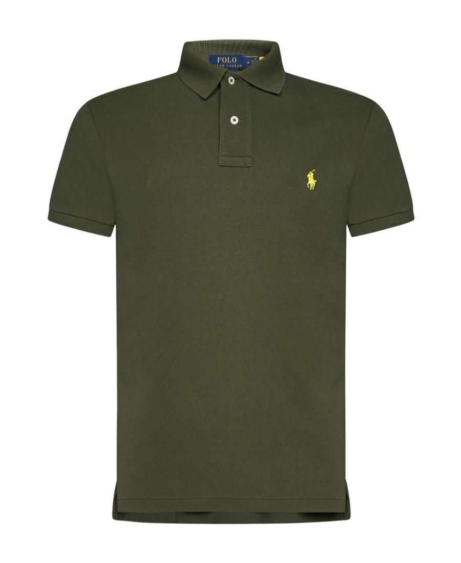 POLO RALPH LAUREN Embroidered-logo Detail Polo Shirt In Green Product Image