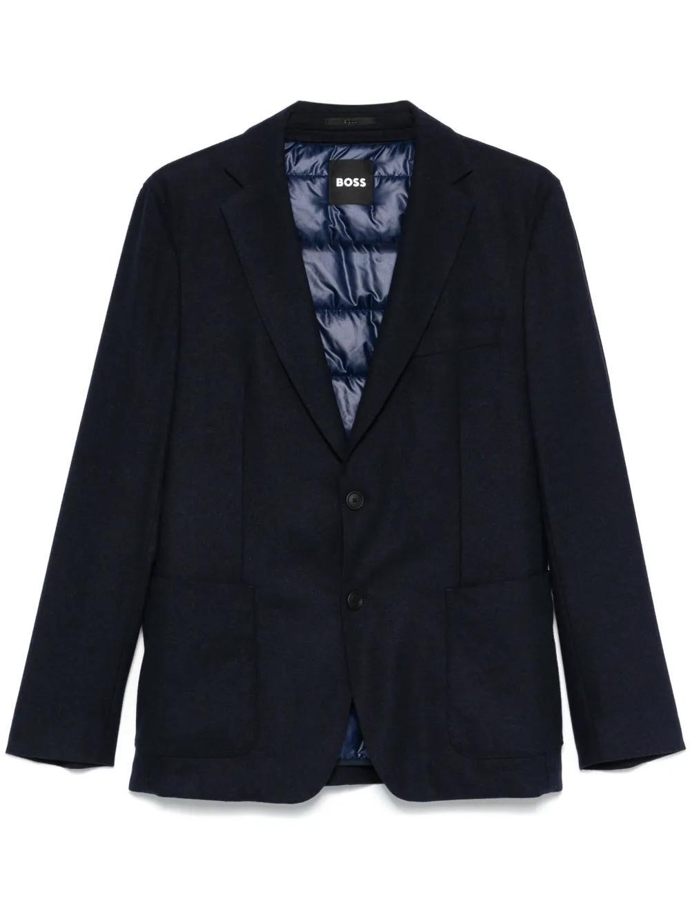 HUGO BOSS Flannel Blazer In Black Product Image