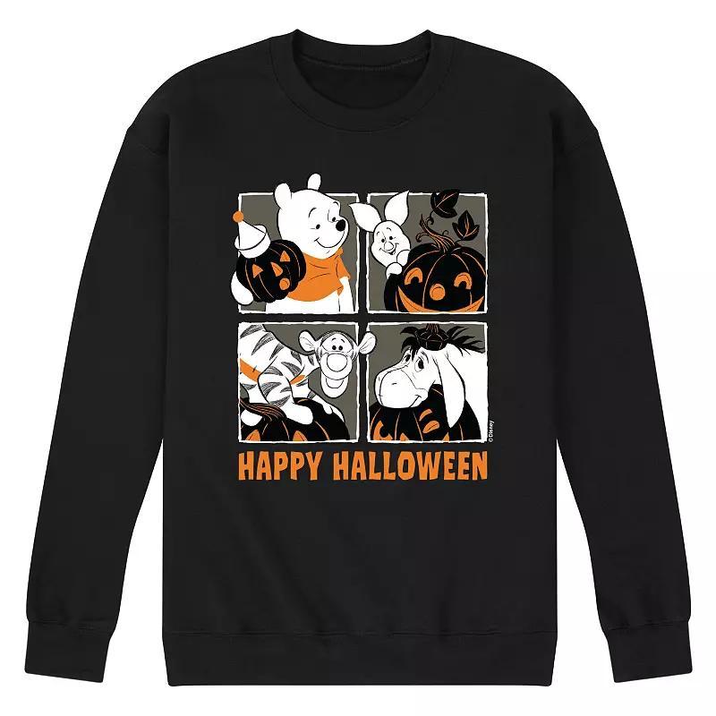 Disneys Winnie the Pooh Mens Happy Halloween Character Grid Long Sleeve Graphic Tee Product Image