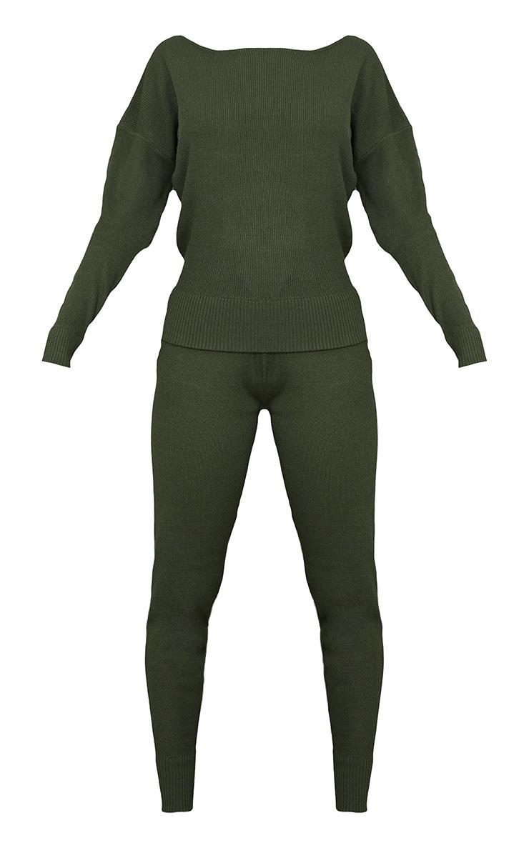 Khaki Knitted Lounge Set Product Image