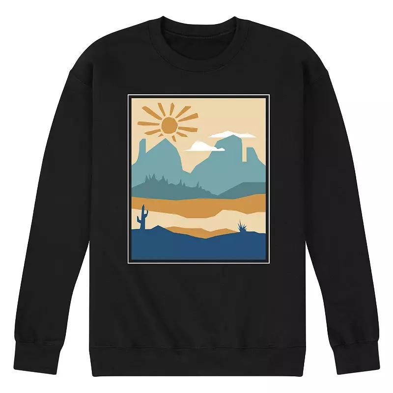 Men's Cactus And Canyon Graphic Sweatshirt, Size: Large, Black Product Image