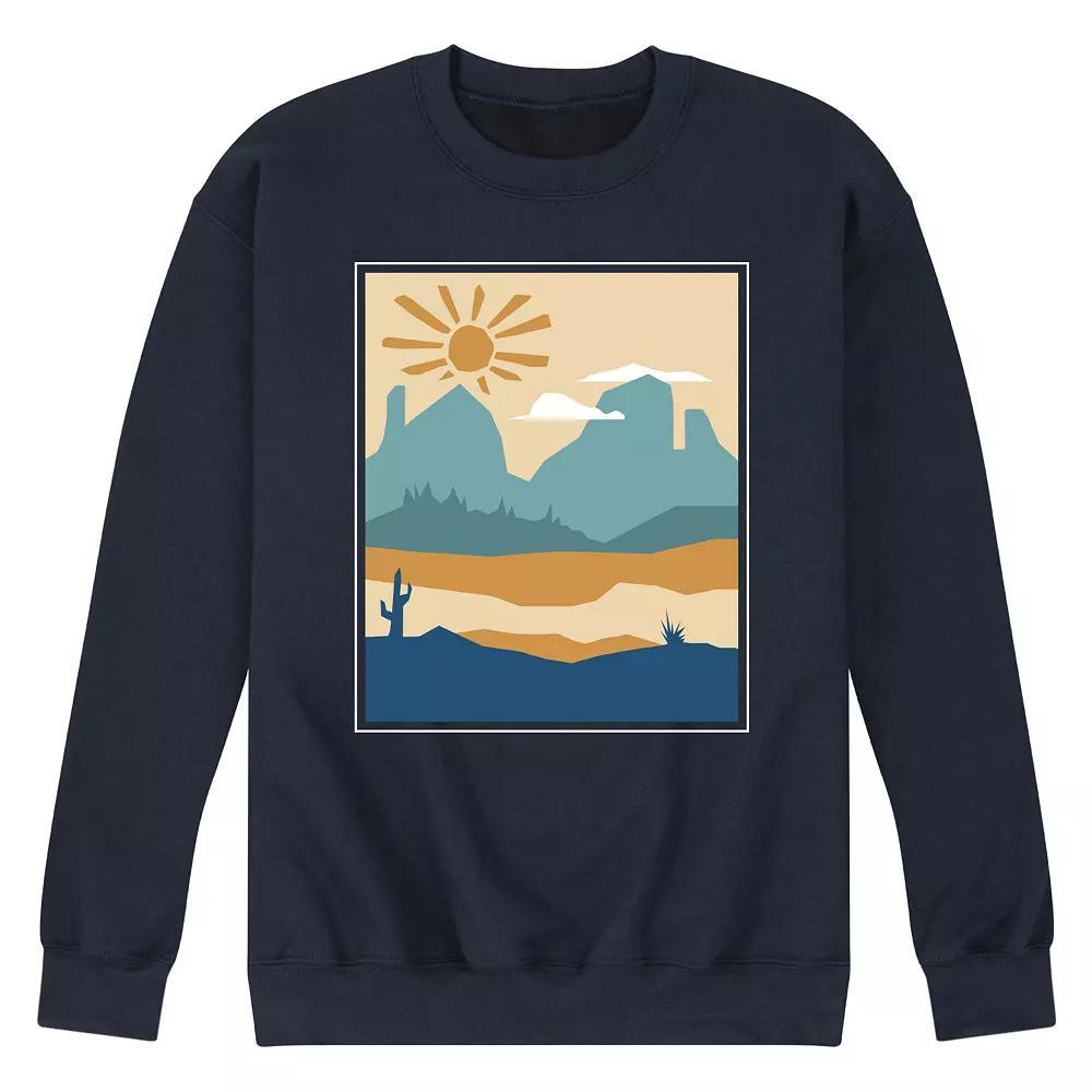 Men's Cactus And Canyon Graphic Sweatshirt, Size: Large, Black Product Image