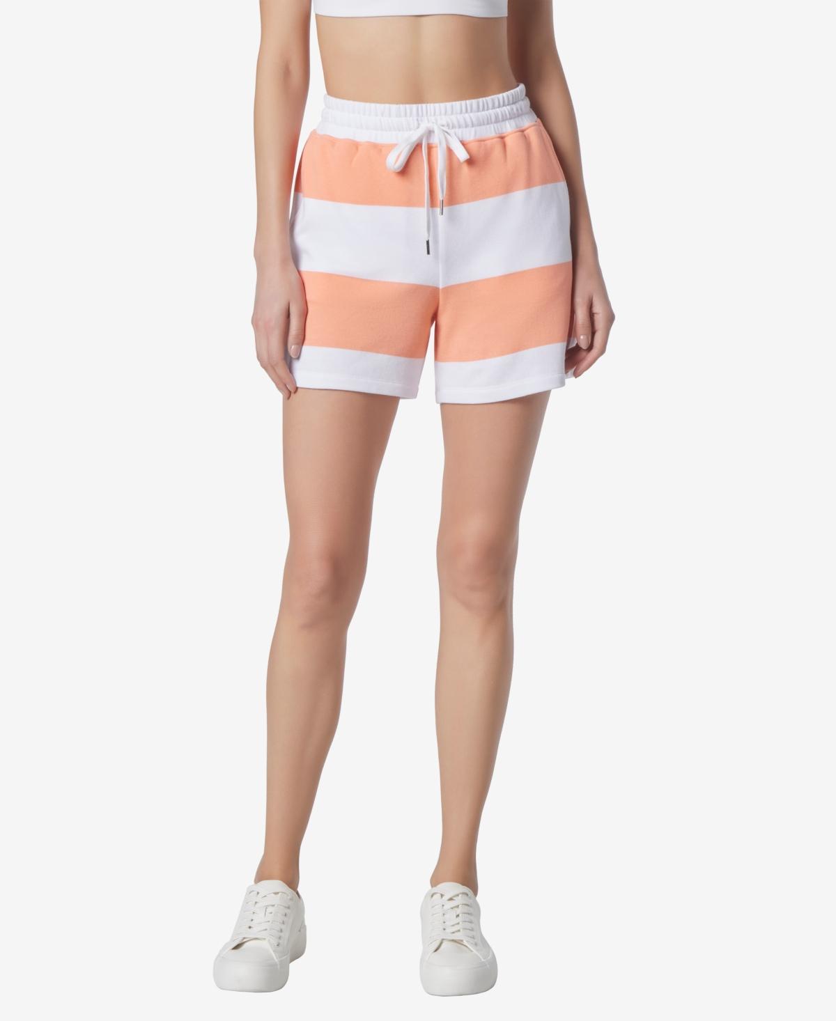 Andrew Marc Sport Womens Rugby Stripe Shorts Product Image