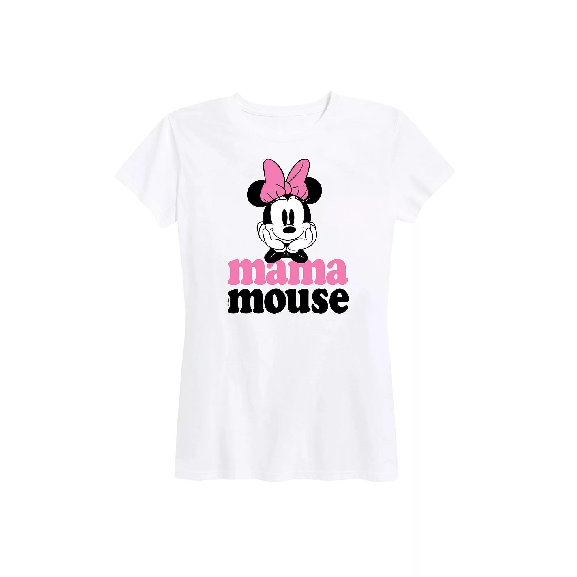 Disney's Minnie Mouse Women's Mama Graphic Tee, Size: Large, White Product Image