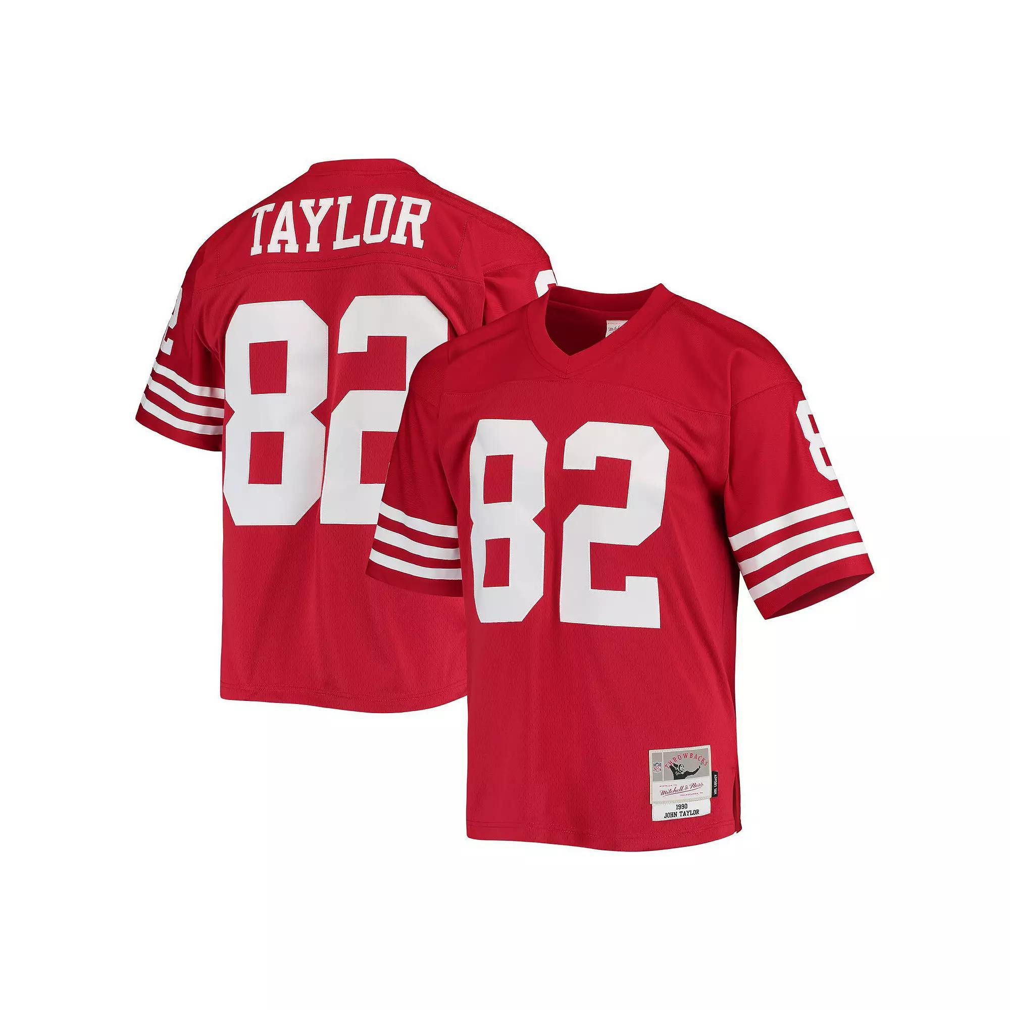 Men's Mitchell & Ness John Taylor Scarlet San Francisco 49ers Legacy Replica Jersey, Size: 3XL, Red Product Image