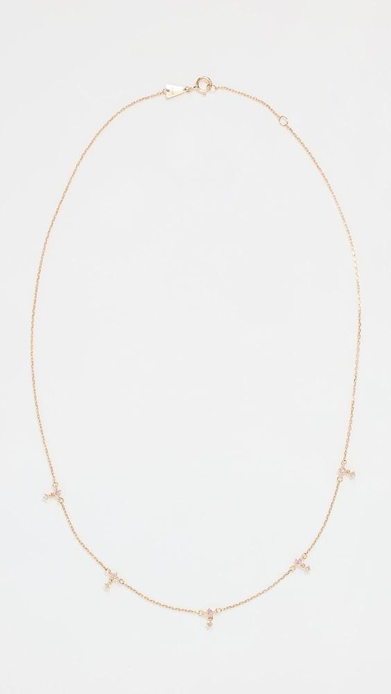 Adina Reyter 14k Diamond Drop Station Necklace | Shopbop Product Image