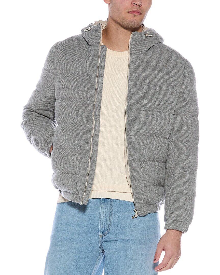 BRUNELLO CUCINELLI Cashmere Down Jacket In Gray Product Image