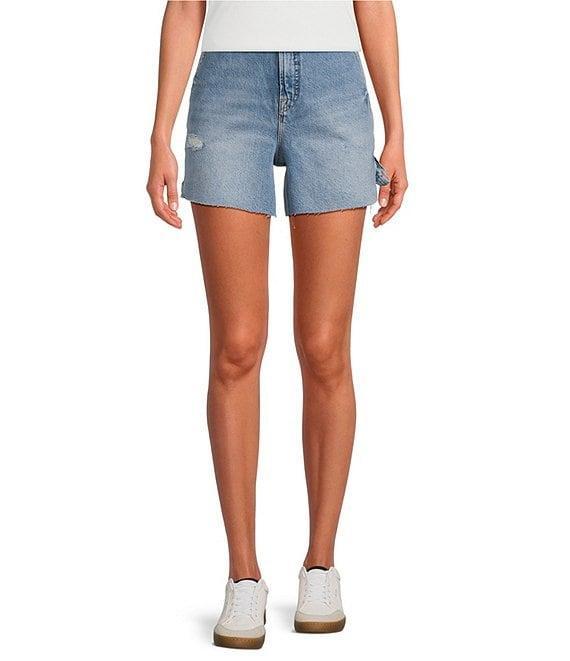 Good American Good 90s Mid Rise Carpenter Long Shorts Product Image