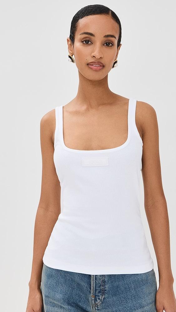 Versace Cotton Stretch Rib Tank Top | Shopbop Product Image