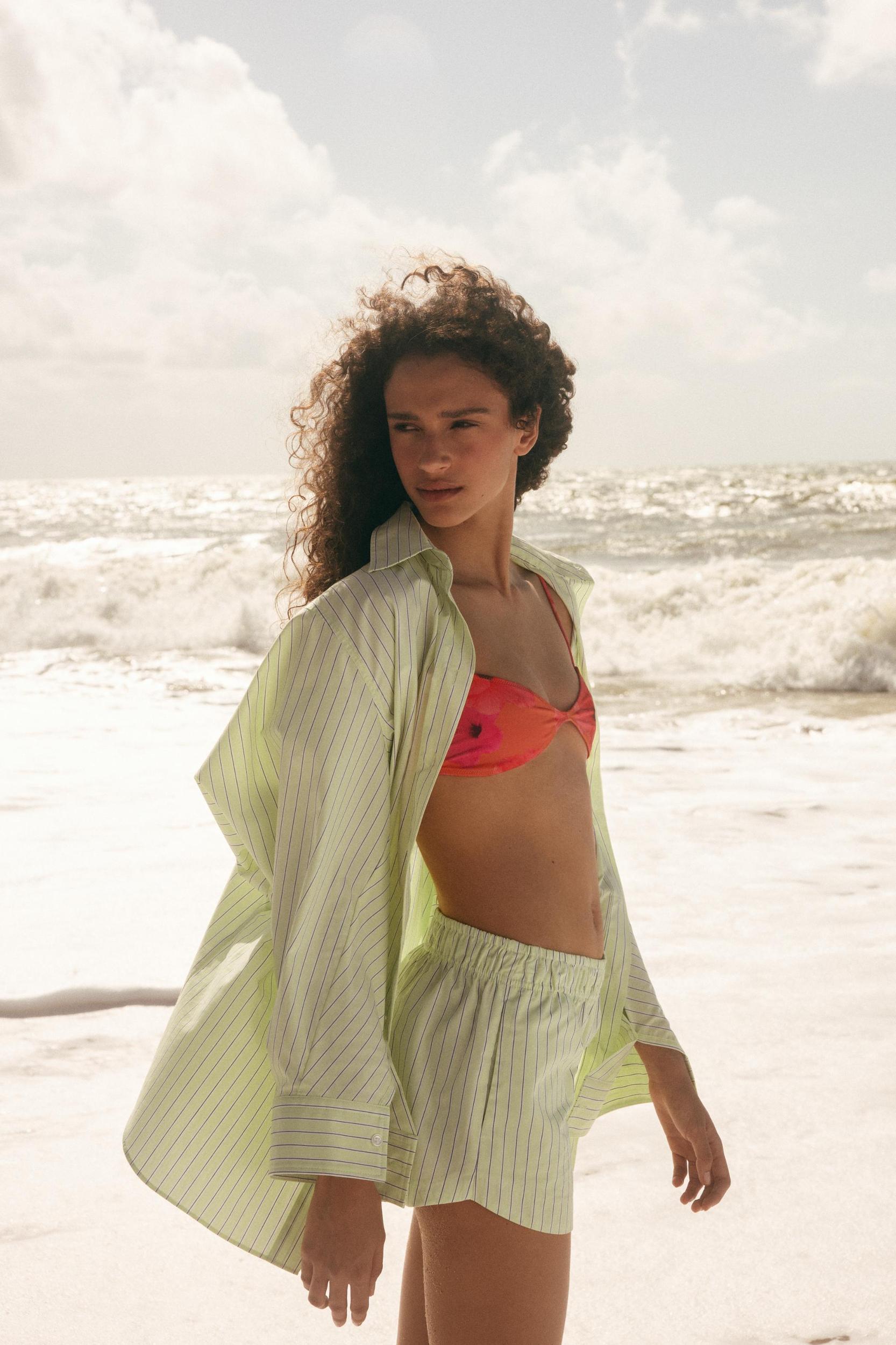 OVERSIZED STRIPED POPLIN SHIRT Product Image