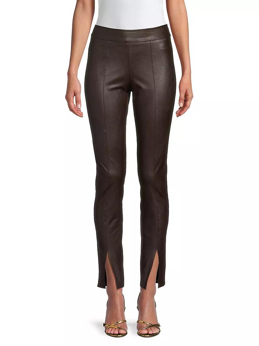 Faux-Leather Skinny Pants Product Image