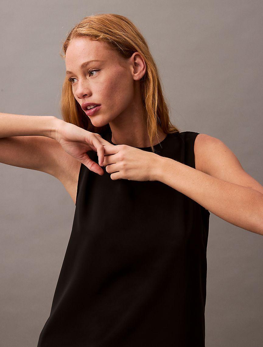 Solid Crewneck Shell Tank Product Image