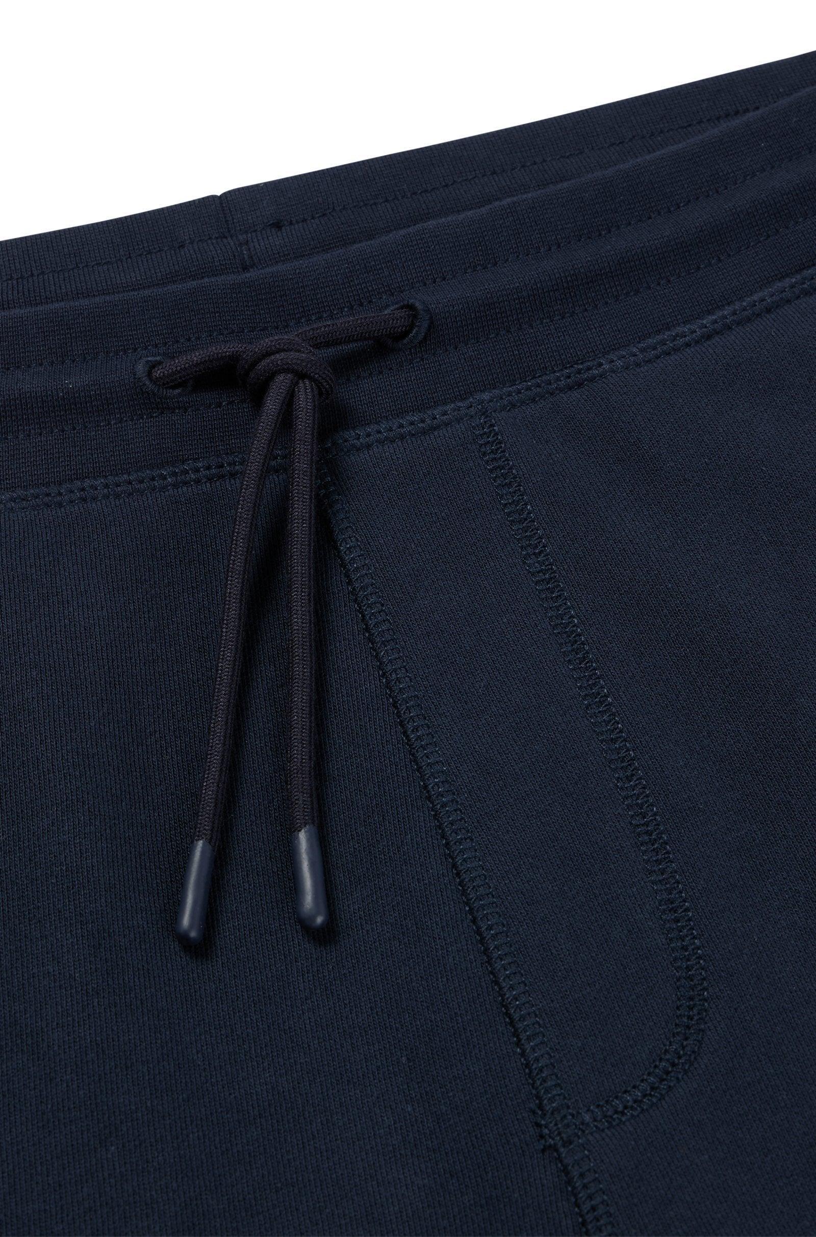 Boss COTTON-TERRY TRACKSUIT BOTTOMS WITH LOGO PATCH Product Image