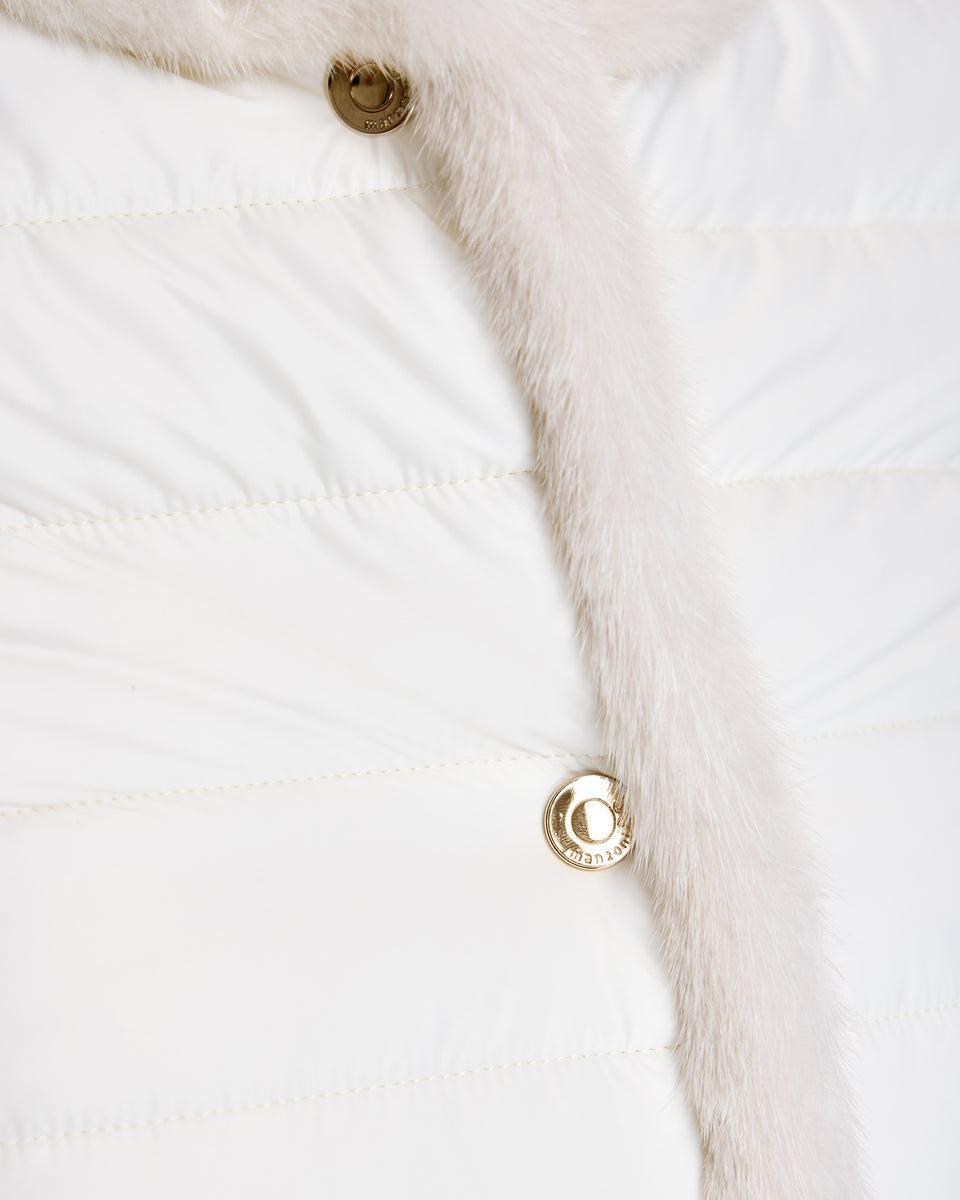 Nylon Jacket with Mink Trim Product Image