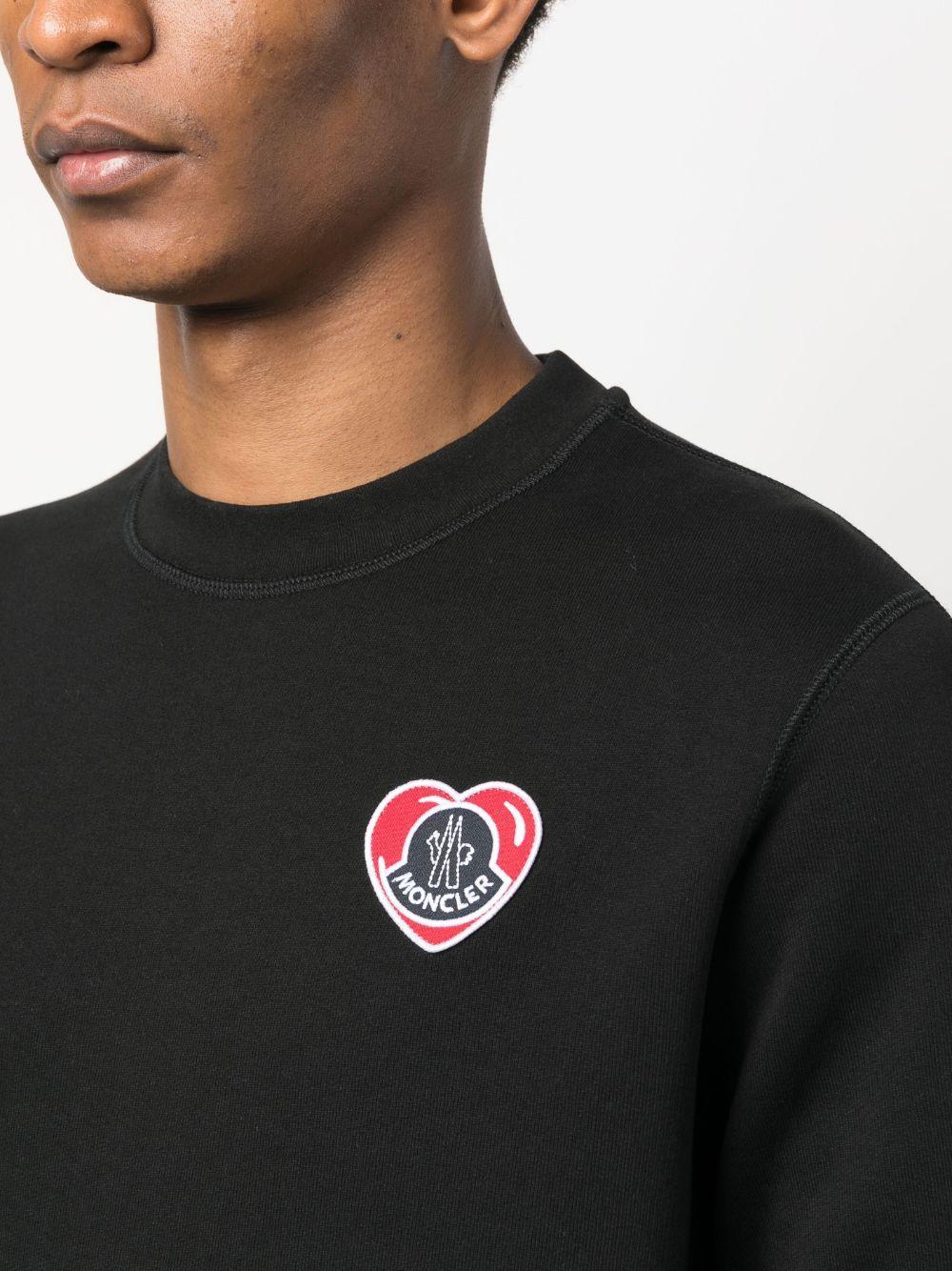 MONCLER Logo-patch Cotton Sweatshirt In Black Product Image