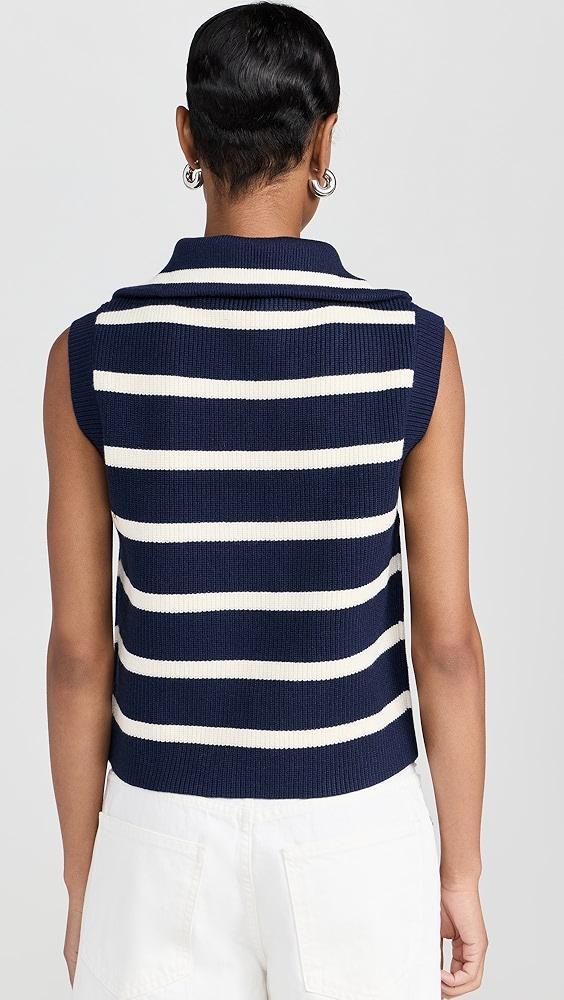 English Factory Striped Half-Zip Knit Vest | Shopbop Product Image