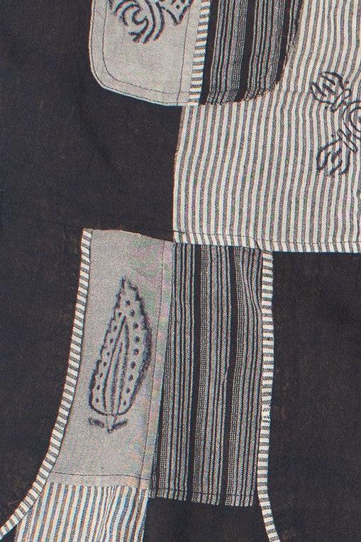 Black Patchwork Overalls Product Image