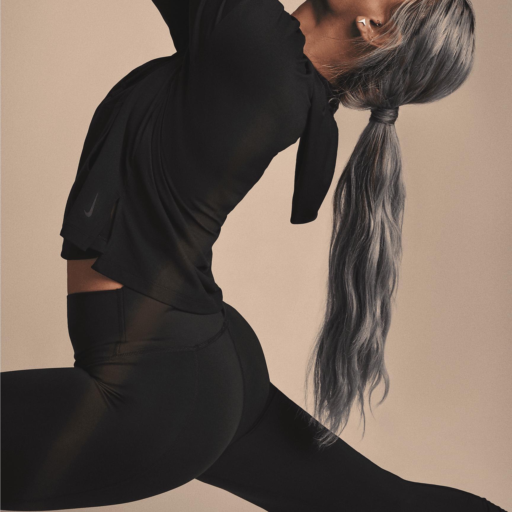 Womens Nike Yoga Dri-FIT Luxe High-Waisted 7/8 Infinalon Leggings | CJ3801-010 Product Image