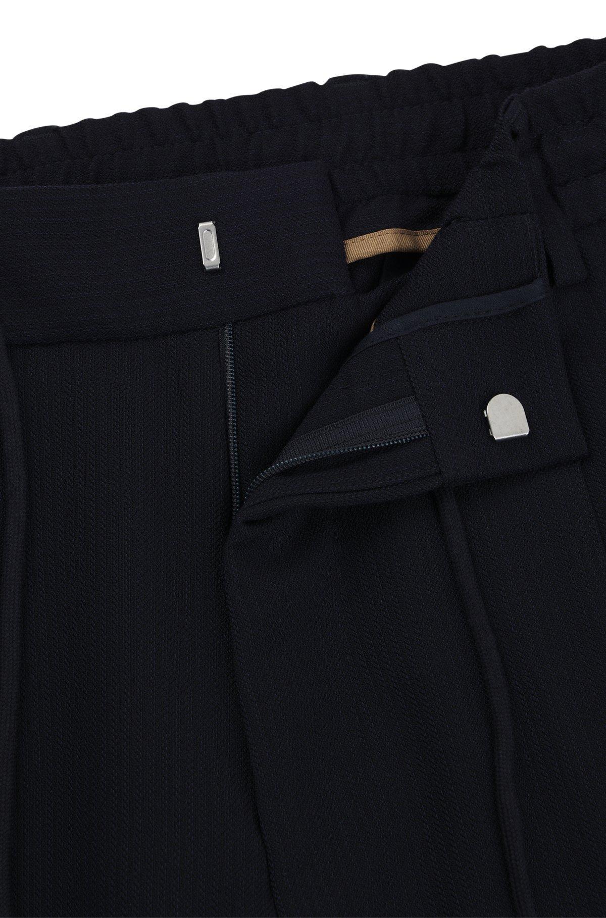 Slim-fit trousers in a structured stretch-wool blend Product Image