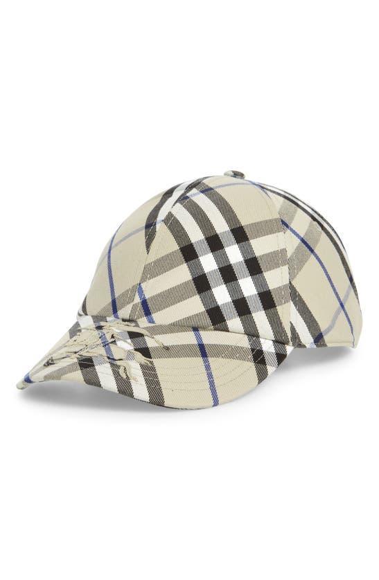 BURBERRY Check Adjustable Twill Baseball Cap In Light Sage Ip Check Product Image