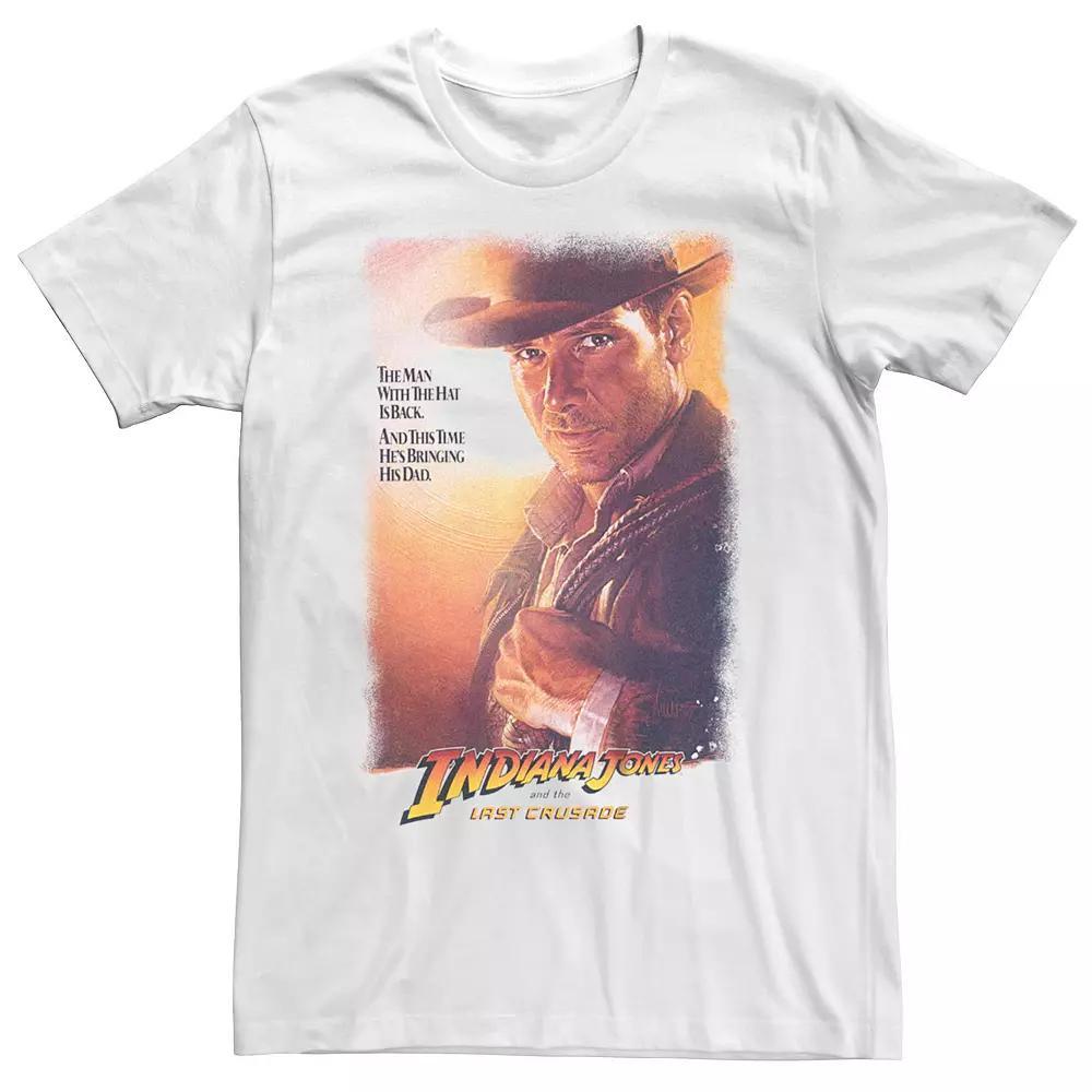 Men's Indiana Jones And the Last Crusade Movie Poster Graphic Tee, Size: Large, White Product Image