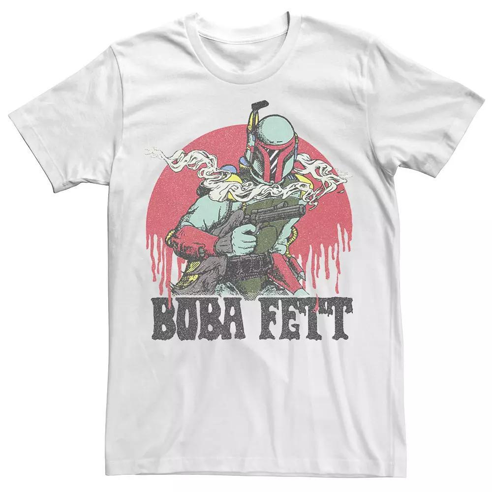 Men's Star Wars Boba Fett Melting Moon Tee, Size: XXL, White Product Image