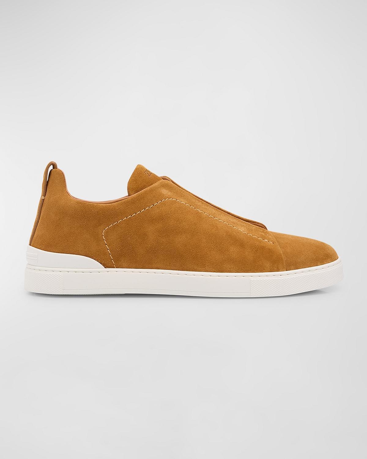 Mens Triple Stitch Suede Sneakers Product Image